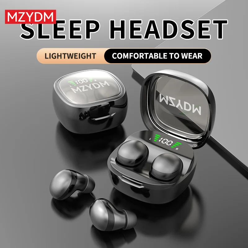 Compact Wireless Bluetooth Earbuds with Hi-Fi Bass and Sleep-Friendly Design