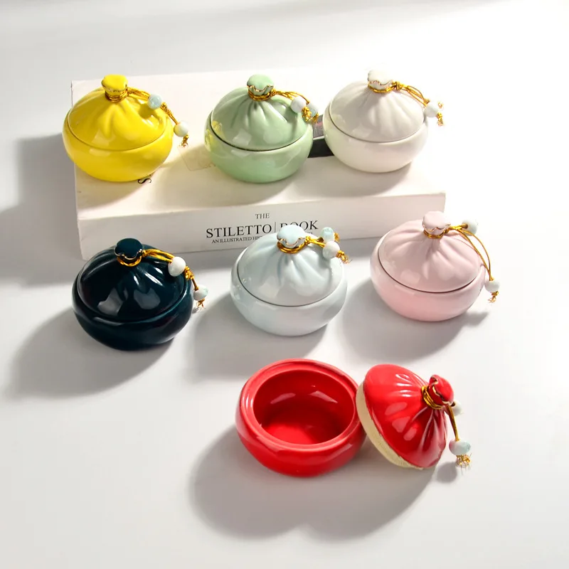

Creative Mini Ceramic Storage Jar Portable Travel Tea Can Crafts Household Food Candy Storage Jar Home Decoration Furnishings