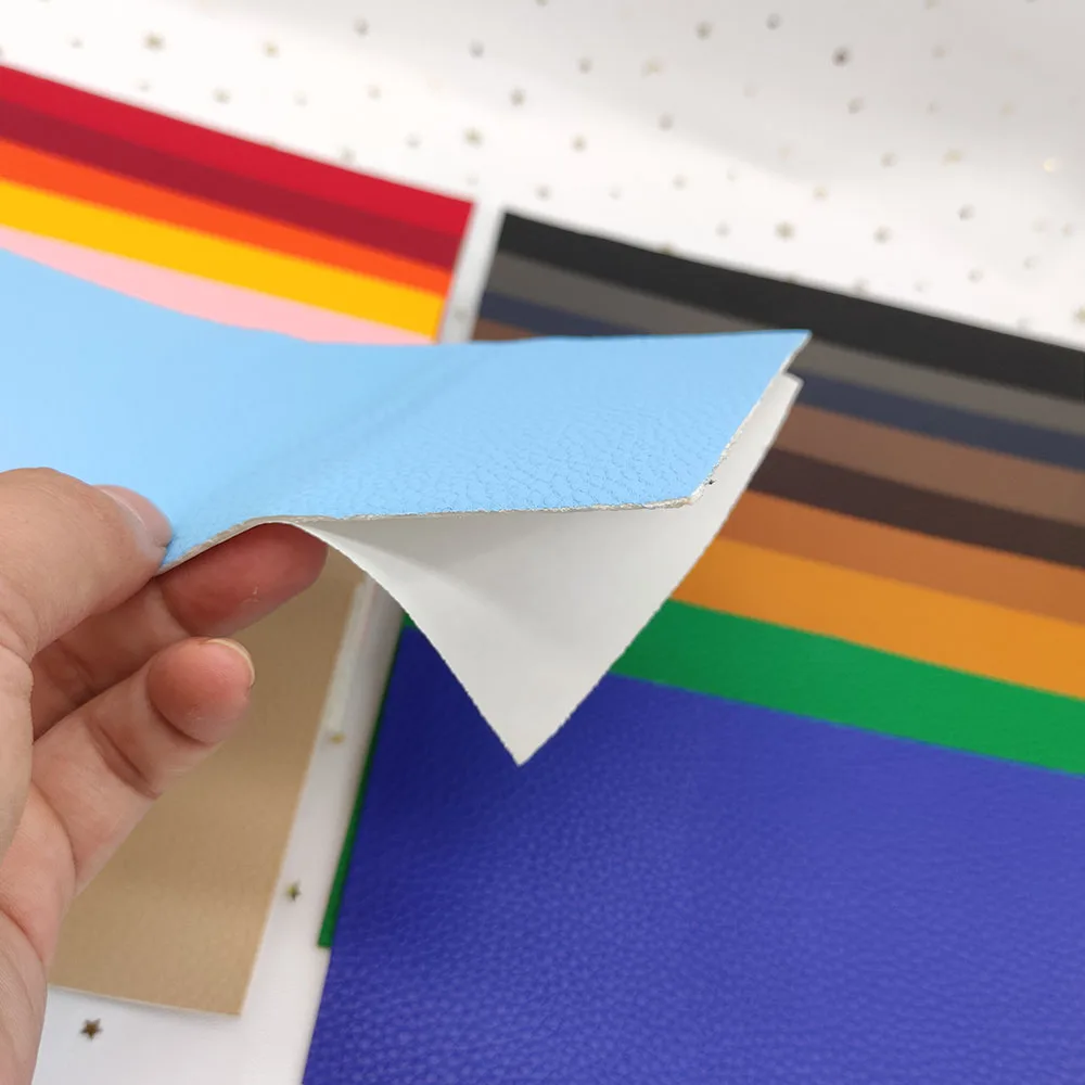 20*10cm Litchi PU Leather Fabric Faux Leather for Sewing Bags Garment Sofa Waterproof Synthetic Fabric DIY Bow Material Sheet 6