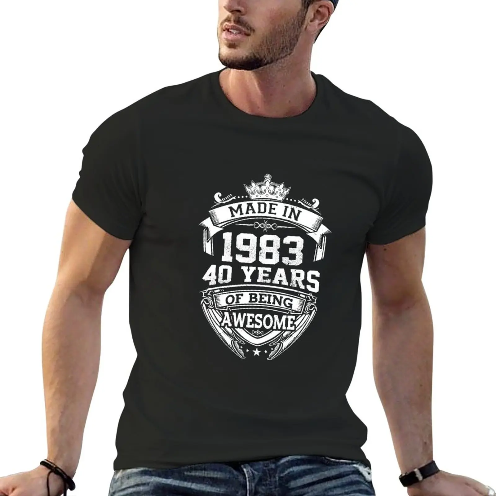 

New Made In 1983 40 Years Of Being Awesome T-Shirt tees hippie clothes summer clothes mens graphic t-shirts big and tall