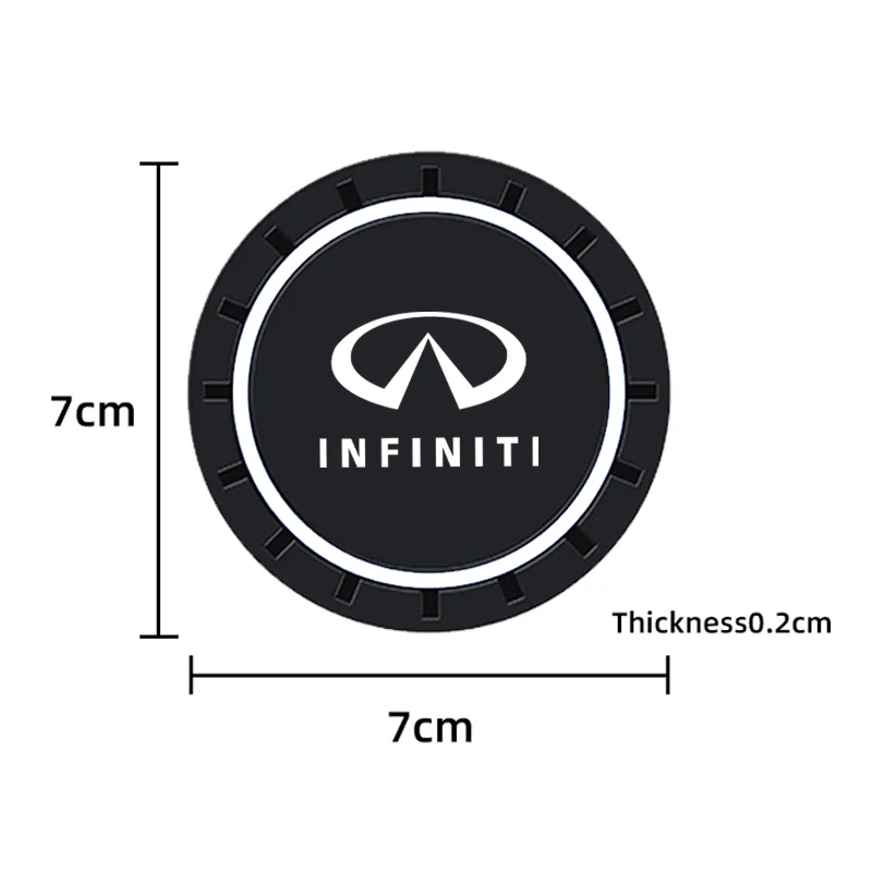 2pcs Car Cup Holder Anti Slip Insert Coaster Pad For Infiniti FX35 Q50 G37 Q30 ESQ QX50 QX60 QX70 ESQ JX35 Water Cup Holder Mats cup holder coasters cup holder inserts car coaster pads cup holder insert