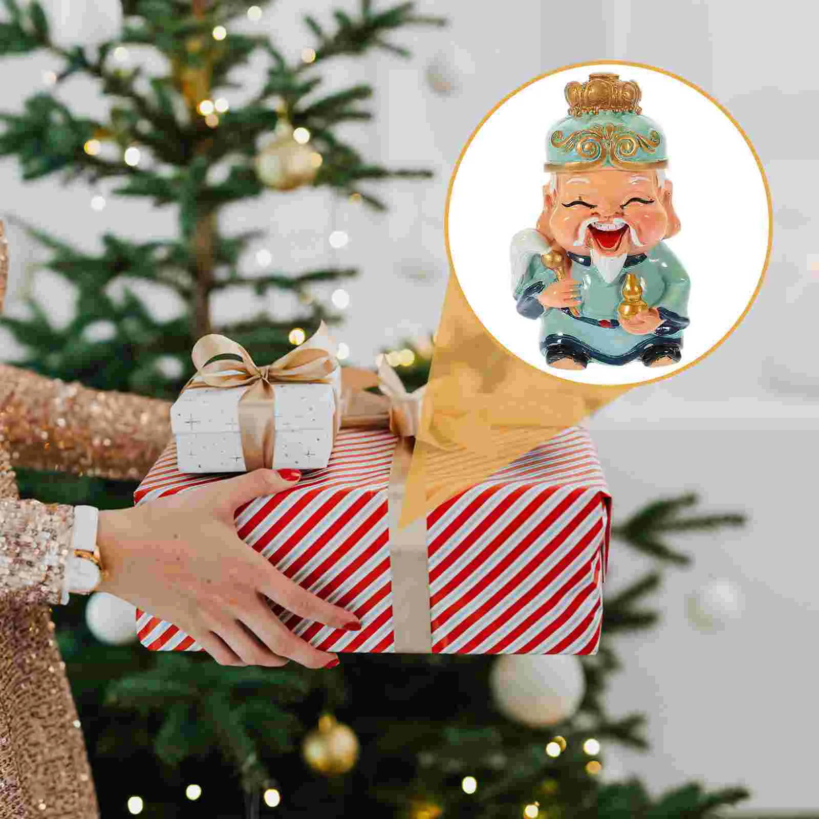 

Chinese Style Statue Luck and Fortune Figurine New Year Desktop Ornament Home Decoration