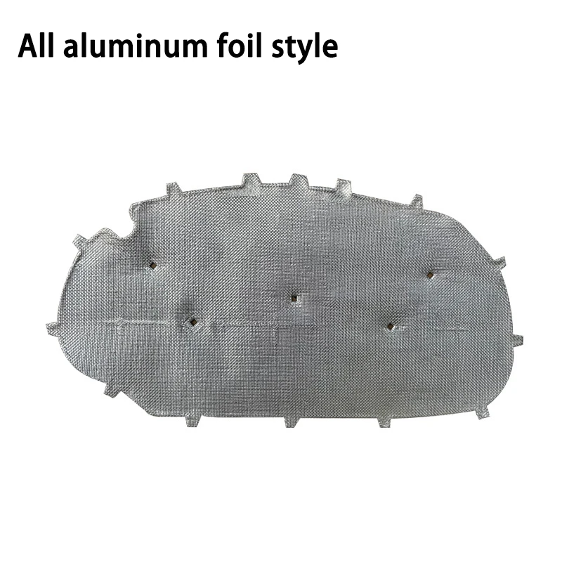 Tappetino Fonoassorbente E Termico Per Cofano Per VW Golf 6/6 GTI | Isolamento Motore In Alluminio E Cotone, Nero/Argento