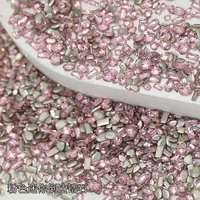50PCS Sparkle Pink 5A Zircon Chamfered Mini Crystal Diamonds Square Rect Oval Nail Art Rhinestones Decorations Manicure Charms 2