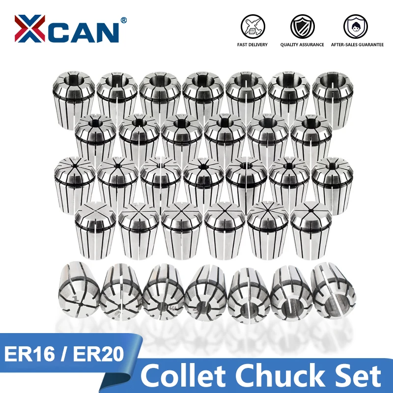 XCAN Spring collet spring collet chuck collet chuck holder engraving collet chuck collet chuck tool holder Precision Set ER16 ER20 For CNC Engraving Machine Milling Lathe