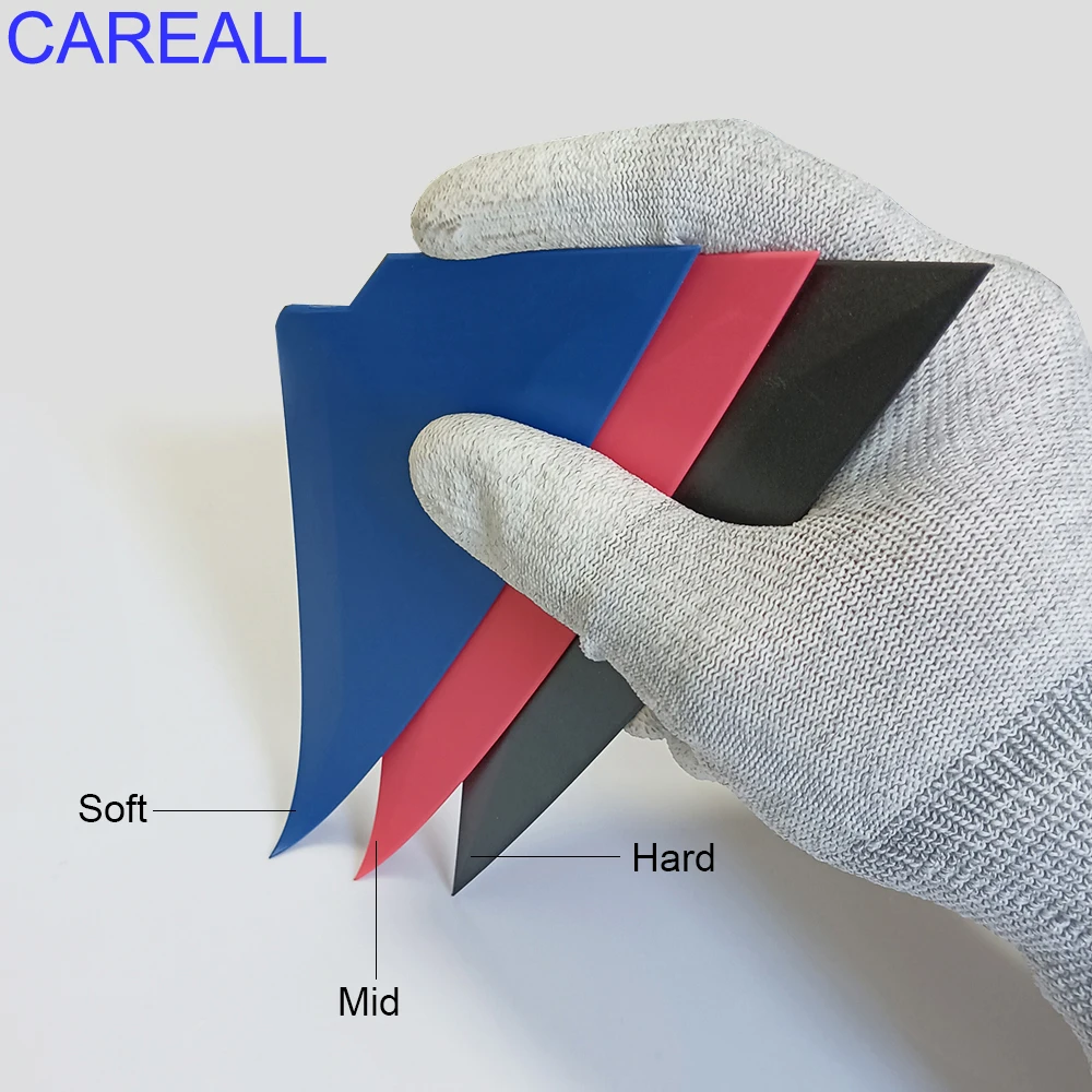 Triangle Go Corner Squeegee Car Vinyl Wrap Card Scraper Edge Size Tuck Tool Window Tint Film Application 3 Hardness