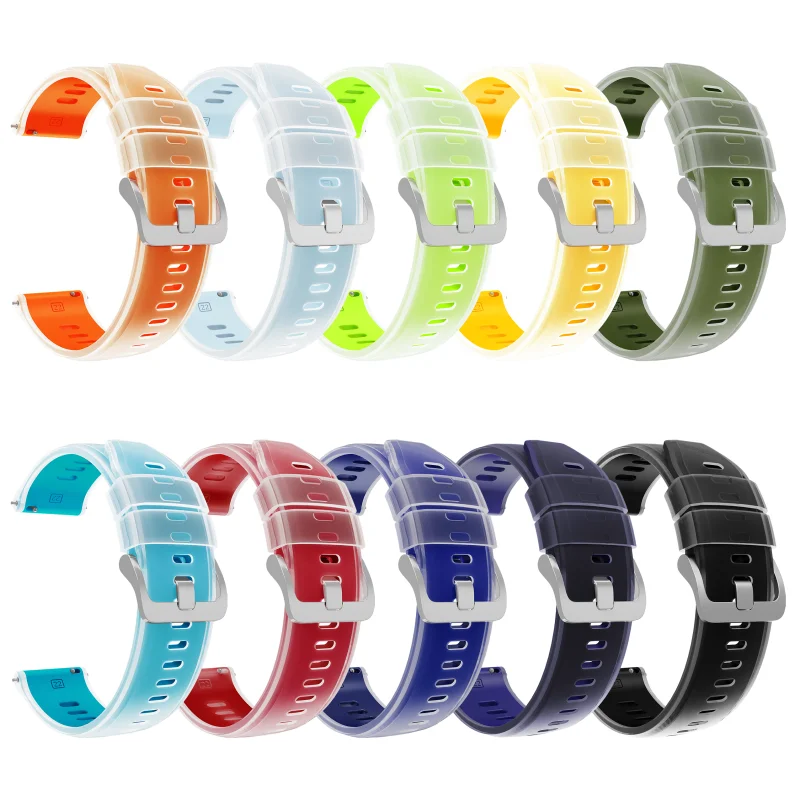 Translucent Silicone Watch Band - 22mm Strap