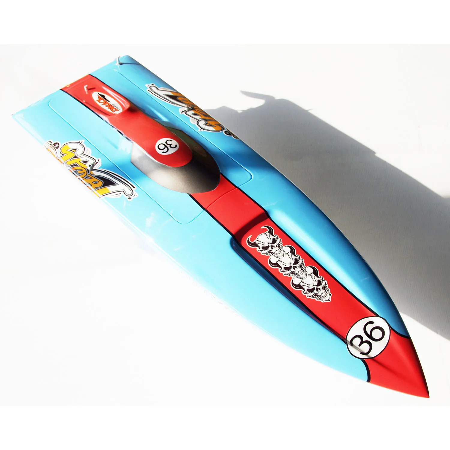 RC Boat Hull Fiberglass Spare Parts for Toys Remote Control High-speed Racing Boat E36 Models TH23205-SMT7 2