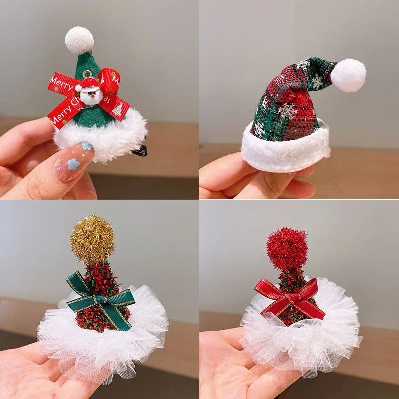 

1pc Cute Hair Clips For Girls Santa Deer Ear Hairpins Women Christmas Party Barrettes For Kids Cosplay Headwear Hair Accessories