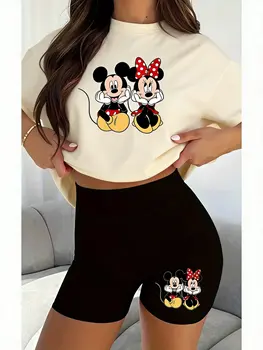 2026 disney minnie graphic t shirt women man streetwear oversized short sleeve tee summer casual top cartoon print y2k clothes