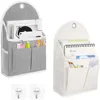 Fabric Hanging Storage Bag for Dormitory Wall Mounted Wall Door Bags Dual-Pocket Side Mesh Organizer Book Magazine Phone Holder 6