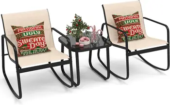 3-Piece Outdoor Textilene Bistro Set 1