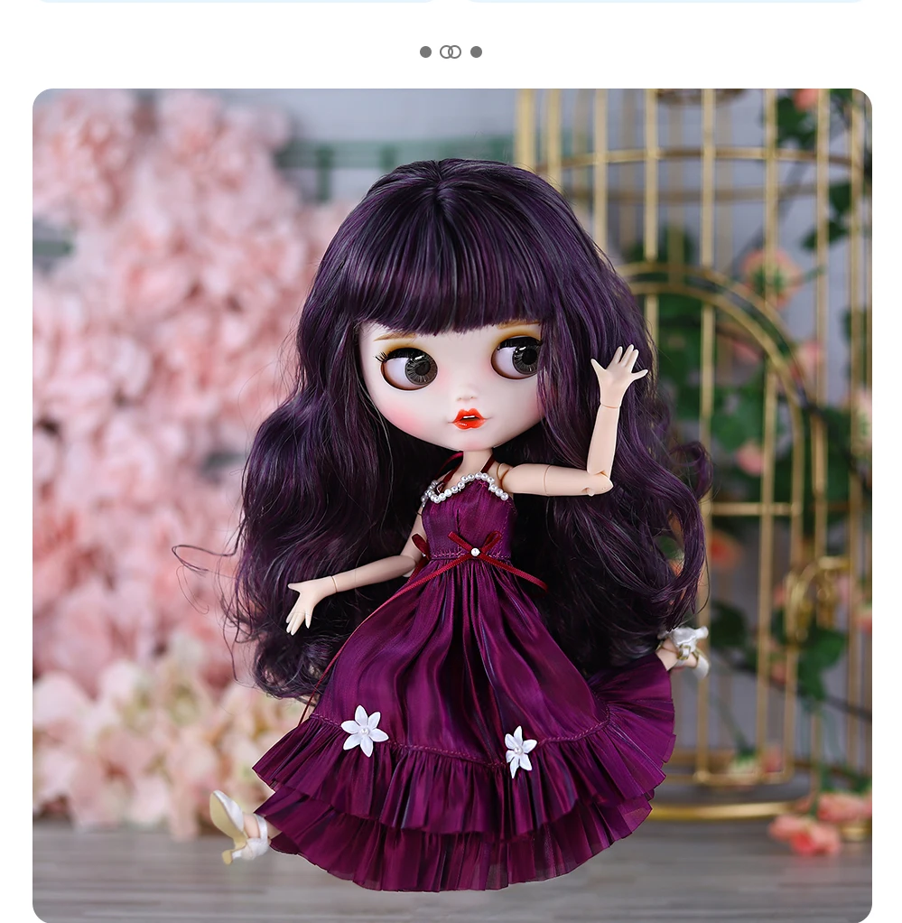 Allison – Premium Custom Neo Blythe Doll with Blue Hair, White Skin & Matte Smiling Face 10 Allison – Premium Custom Neo Blythe Doll with Blue Hair, White Skin & Matte Smiling Face 10