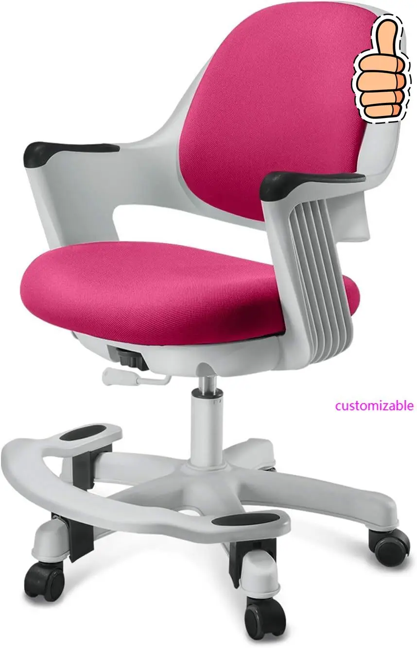 NEW-Kids Desk Chair, Ergonomic Design Desk Chair with Footrest, Height Adjustable Seat, Comfy Comfortable Cushion Computer Task