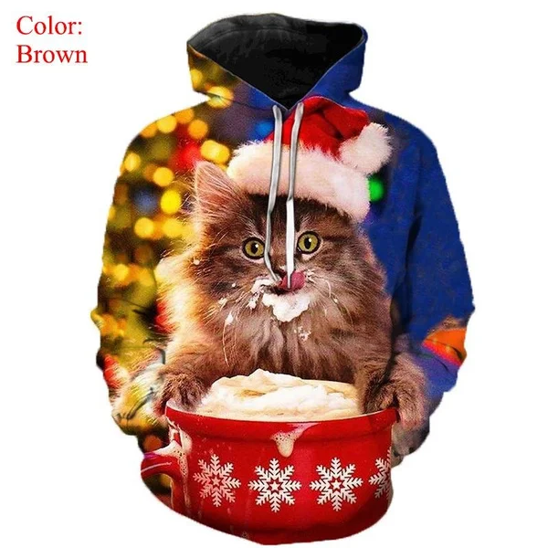 

2023 New Listing Christmas Hot Hoodie Snow 3D Print Sweater Hoodie Casual Slim Fashion Hoodie Sweatshirts Cool Tops