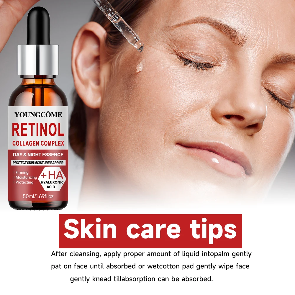 Retinol Collagen Cream Face Facial Anti Wrinkle Serum Remove Dark Spots Collagen Serum Anti Aging Essence Whitening Face Serum 5