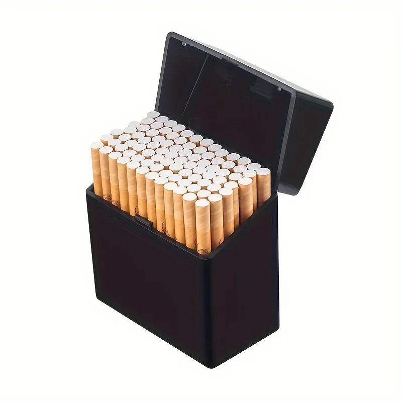 Compact Portable Cigarette Holder Box - King Size 50 Capacity, Slim Plastic Storage Case