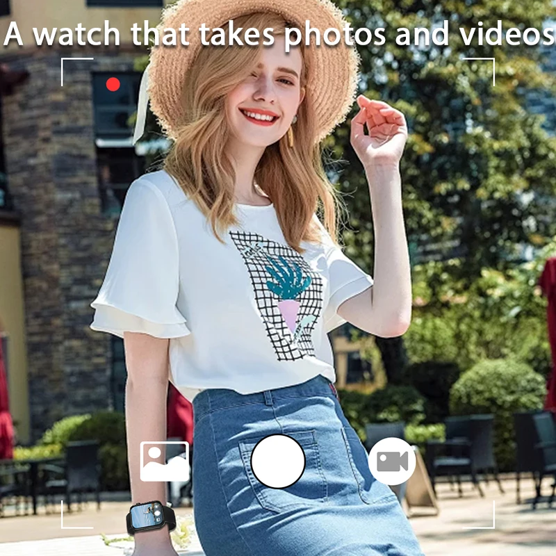 Have a Camera Smart Watch Women Music Video Player Heart Rate 1.91 inch HD Screen 100+ Sports Watches Bluetooth Call Smartwatch