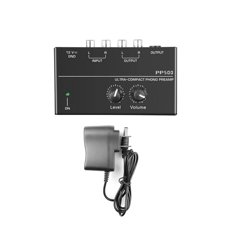 Ultra-Compact Phono Preamp PP500 With Bass Treble Balance Volume Adjustment Pre-Amp Turntable Preamplificador US Plug 4