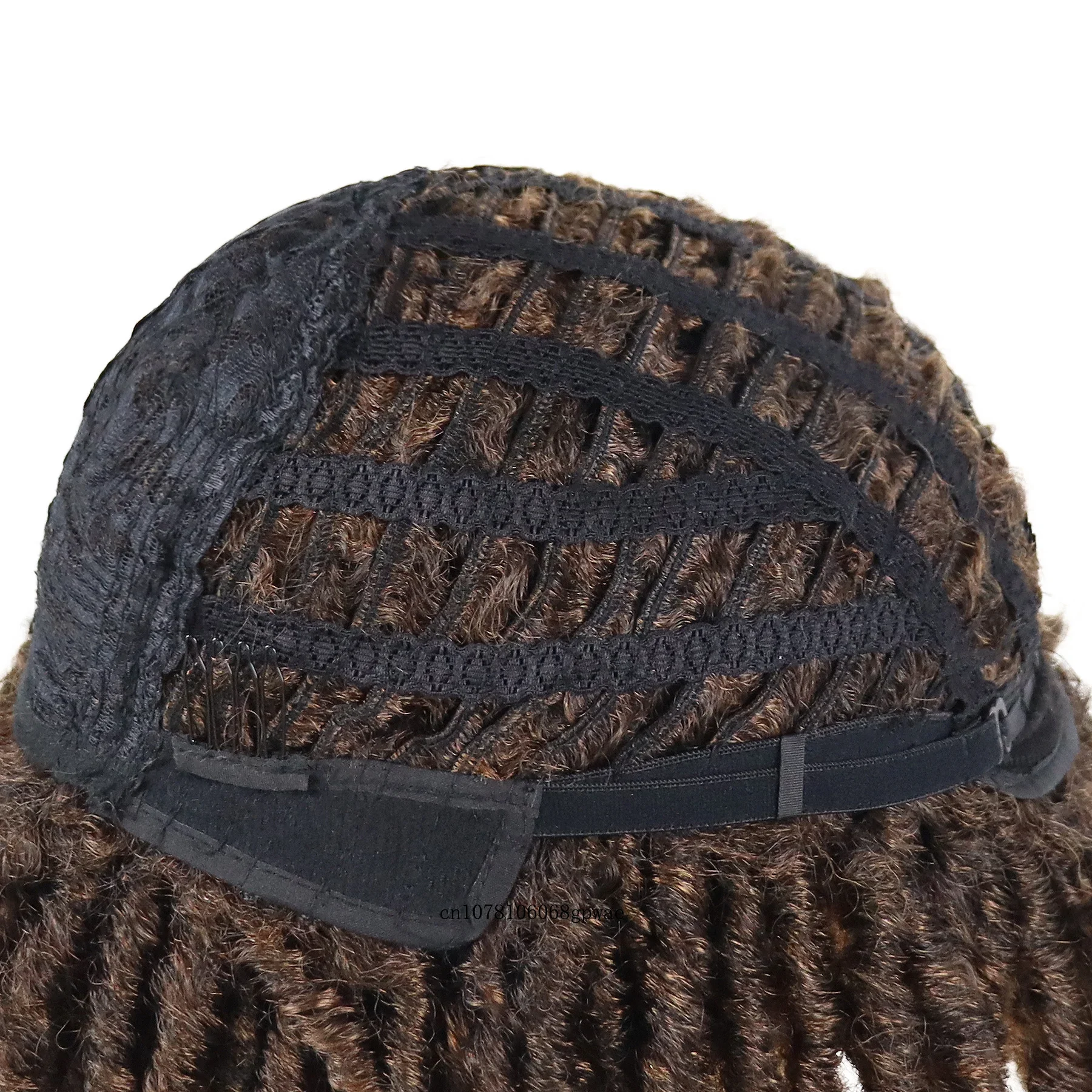 Dreadlocks Wig for Men Braided Synthetic Wig Man Ombre Brown Locs Crochet Twist Hair Men's Afro Natural Short Dreads Hip Hop
