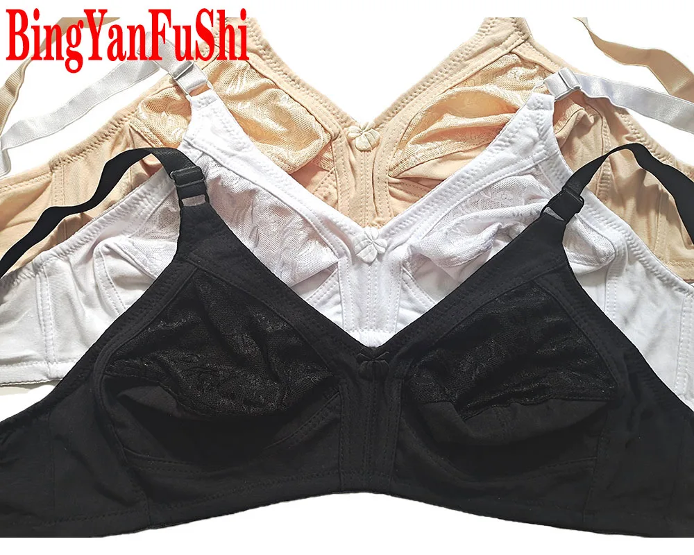 

Classic Lace Black White Khaki Push Up Bra Sexy Women Wireless Underwear Large Bust 50F 48F 46E 44E 42E 40D 38E 36F Lingerie C02