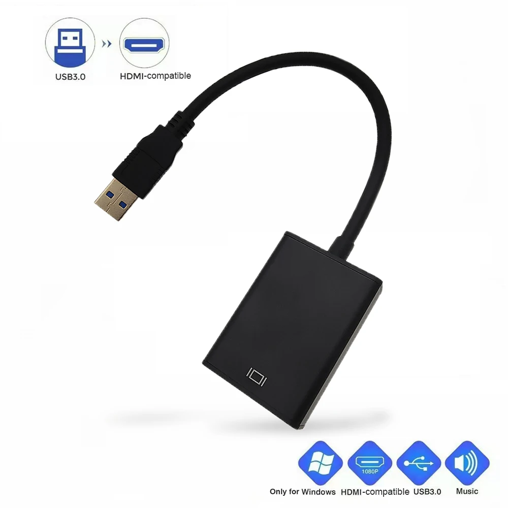 Driver USB 3.0 HDMI-Compatible Converter Multi Display Graphic Adapter 1080P for PC Laptop Projector HDTV LCD _ - AliExpress Mobile