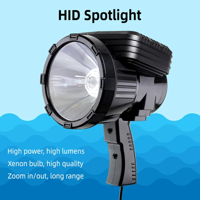 High Power Spotlight 20000LM Ultra Powerful Flashlight 1000W Zoom Flashlight HID Portable Searchlight 12v Torch Camping Lights