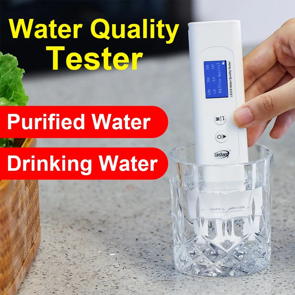 Water Quality Tester For Drinking Water Portable 6-in-1 TDS Meter TOC COD EC UV275 TempTDS Digital Drinking Water Quality Tester For Home RV Hiking C - Imported Products From USA