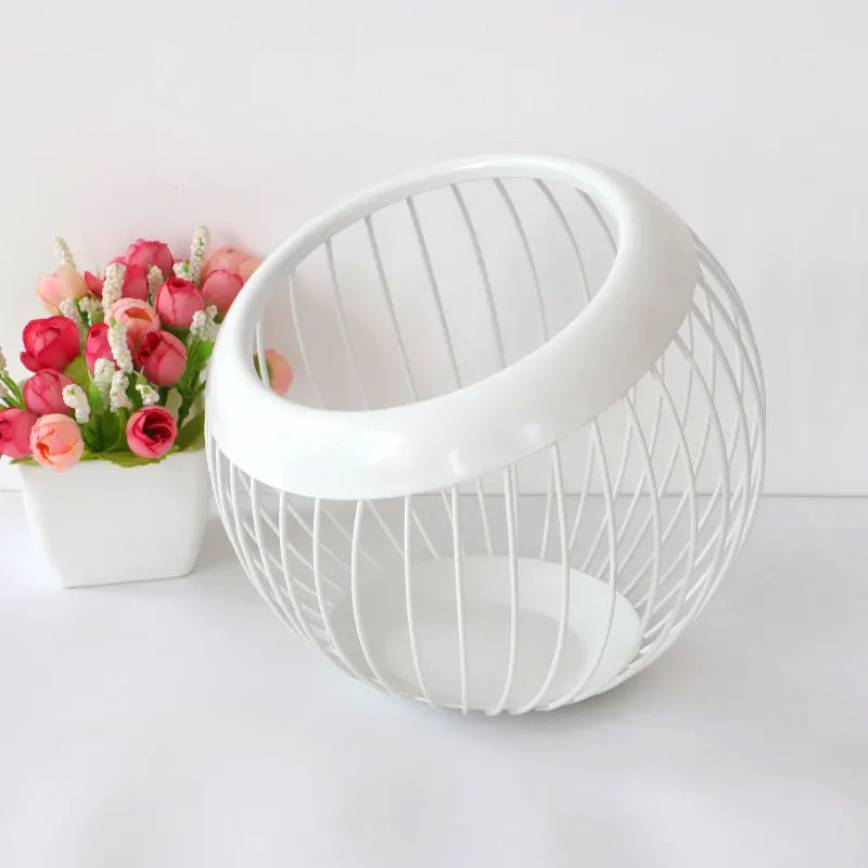Coffee Pod Metal Holder Large Capacity Ball Shaped Holder Storage Basket Fruit Plate Drain Basket Home Kitchen Storage Basket