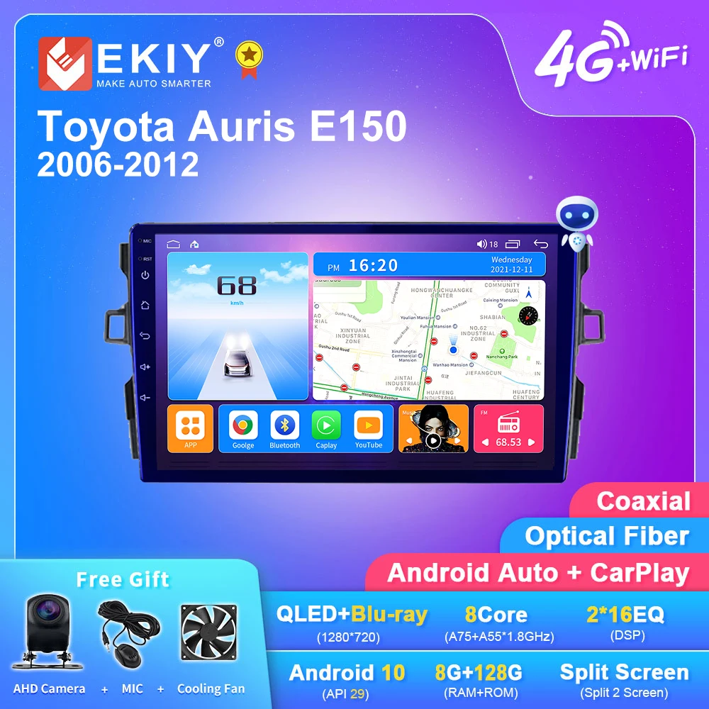 

EKIY T7 DSP Android 10 Car Radio For Toyota Auris E150 2006-2012 Stereo Multimedia Video Player Carplay 2din Tape Recorder DVD