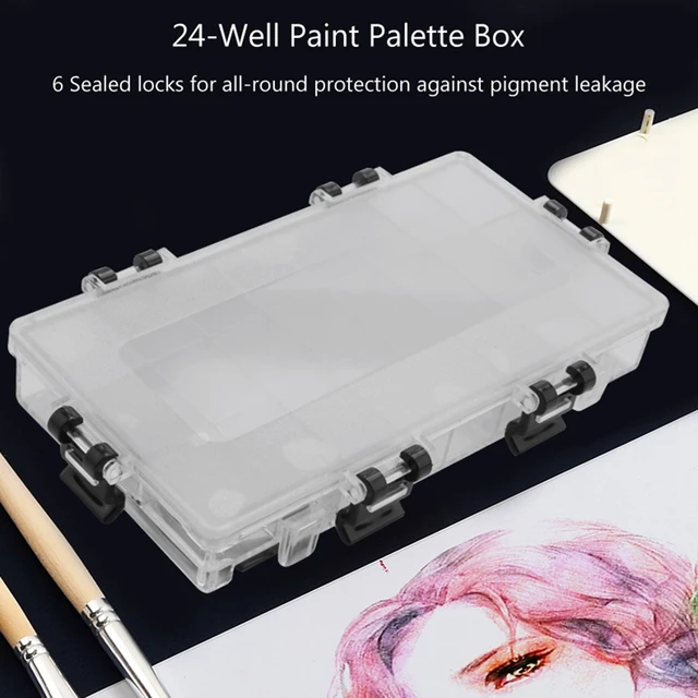 Watercolor Palette Leakproof Waterproof Paint Box Folding Paint Tray for  Watercolor Oil Paint Pigments Acrylic Gouache Painters - AliExpress