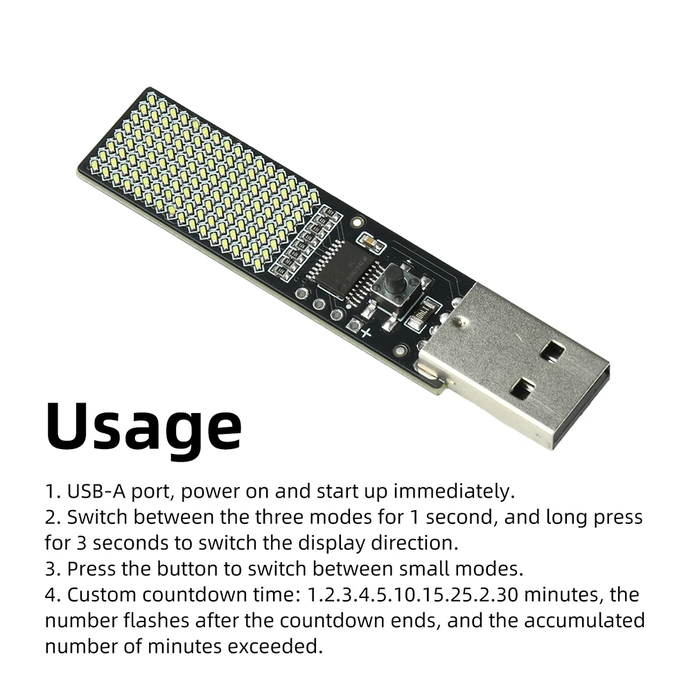 LED Dot Matrix Display Module with Adjustable Candle Light and Countdown Feature
