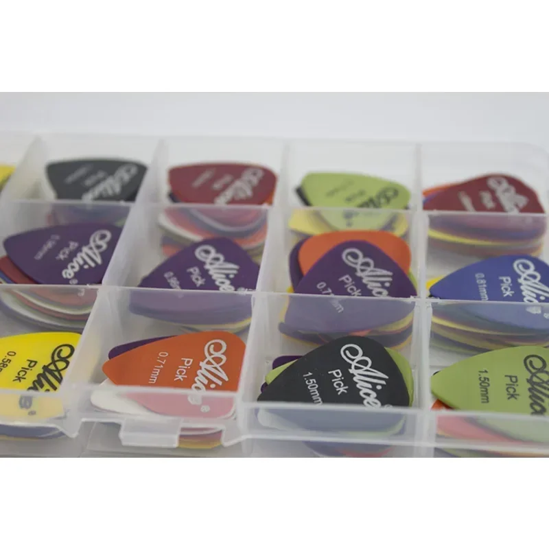 30/50 Pcs ABS Resin Frosted Guitar Plectrums Acoustic Music Guitar Picks Finger Paddle Multiple Thickness Boxed