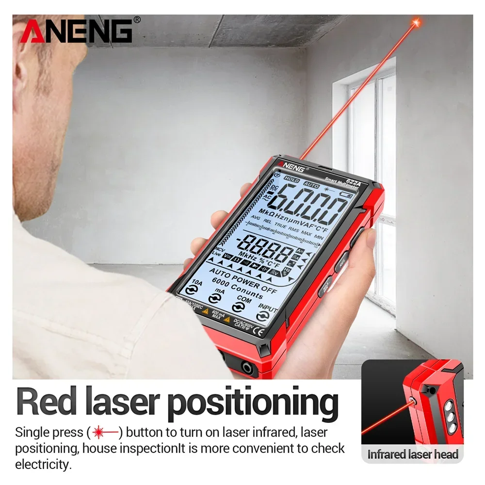 ANENG 622A/622B Digital Multimeter Professional AC/DC Current voltage Capacitance Resistance Meter Ohm Temp Tester Tools