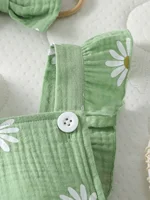 Baby's  Lovely Cute Girls Summer Sleeveless Printing Daisy  Japan&Korean Jumpsuits 3