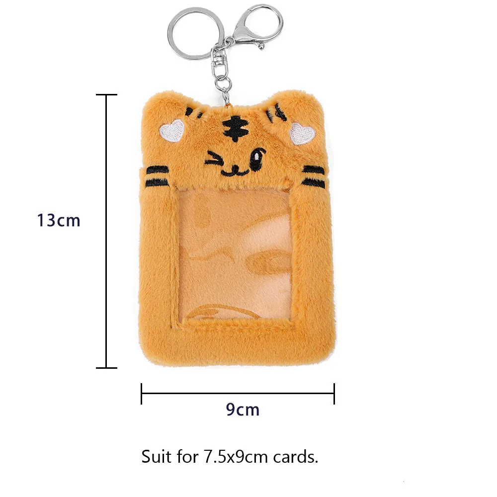 Sharkbang 3 Inch Kawaii Plush Kpop Holder Cute Bear Idol/Postcards Storage Card Bag Collect Organizer Bag Pendant 5