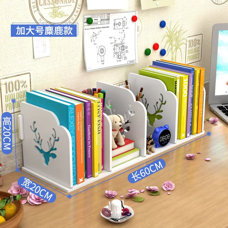 Children's Desktop Bookshelf Book Magazine Bookends Books Stand Holder Bookshelf Desktop Storage Organizer Shelf