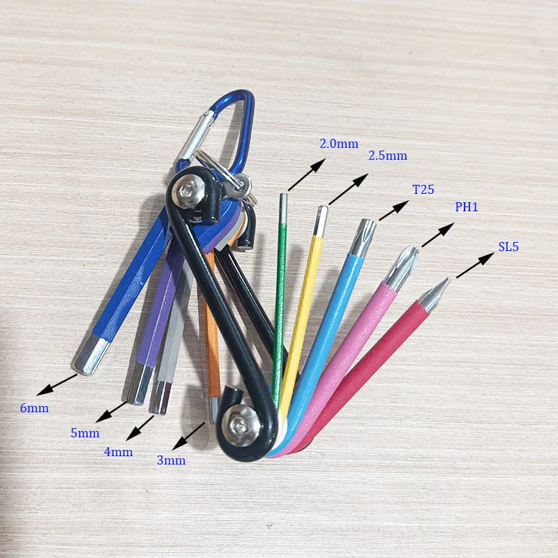 Inbusschlüssel-Set L-Schlüssel-Kit für Inbusschrauben 9-teilig Langer Arm Sechskantschlüssel-Set 1,5mm bis 10mm Sechskant-Schraubenschlüssel Handwerkzeuge für Fahrradreparatur – Detail 19