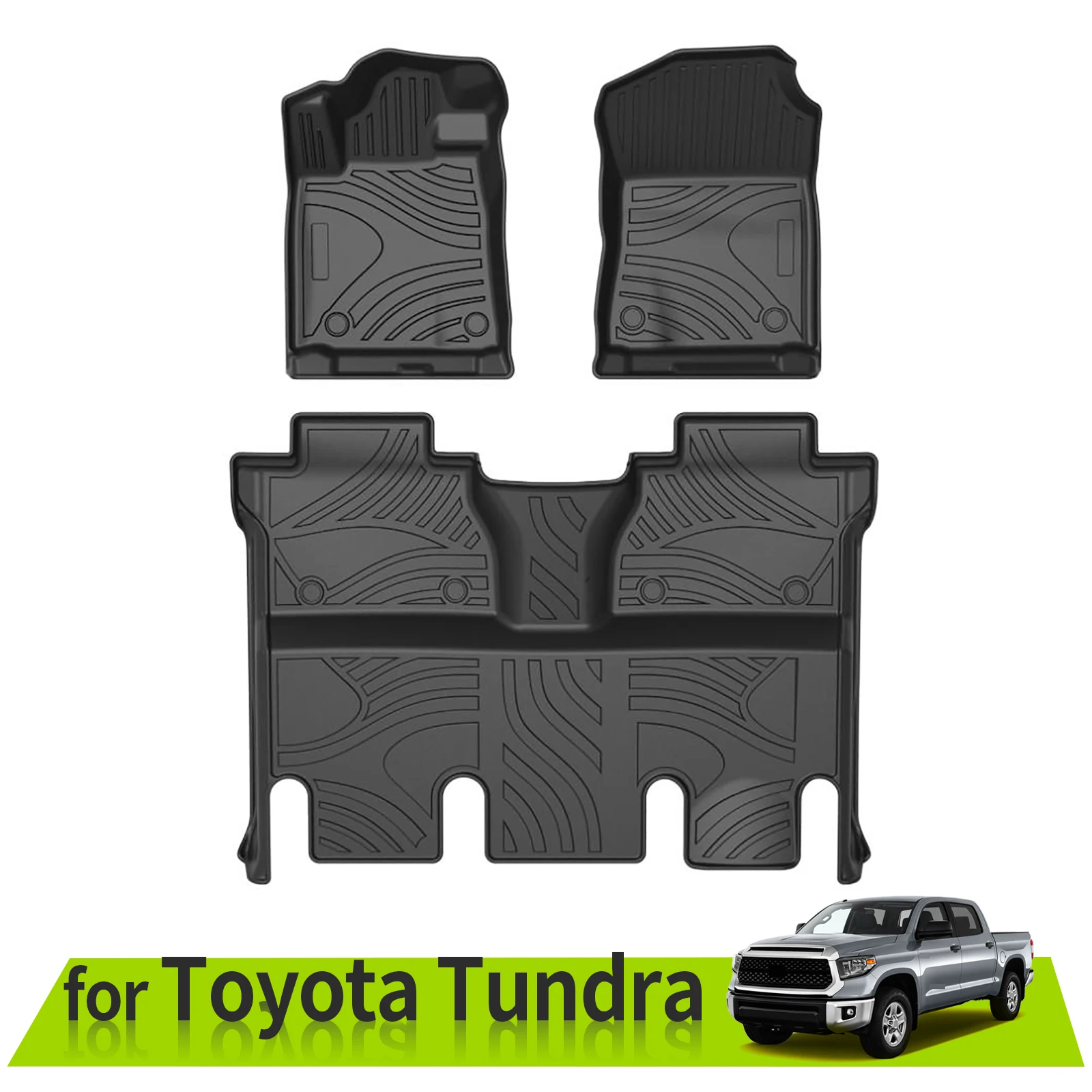 

Автомобильные коврики для Toyota Tundra 2015-2020, водонепроницаемые противоскользящие аксессуары, 3D ТПЭ, левосторонние