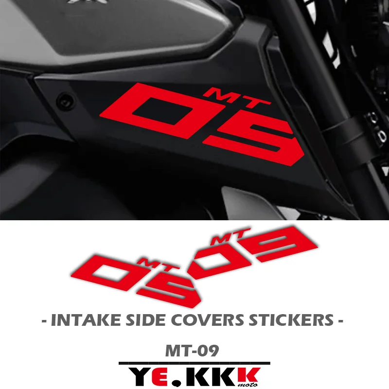 For Yamaha MT-09 MT09 MT-09SP FZ09 Air Intake Side Cover Sticker Set Fairing Cut Sticker Decals  Custom Color Reflective