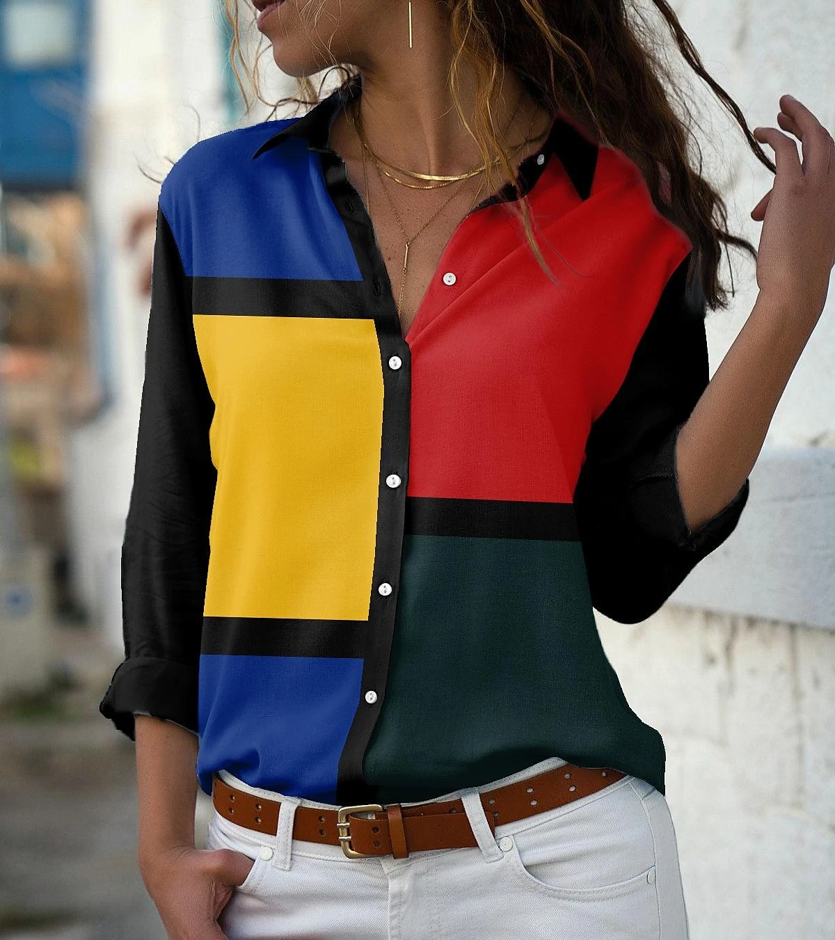 

Elegant Women Shirts Fashion Long Sleeve Shirts Women Loose Tops