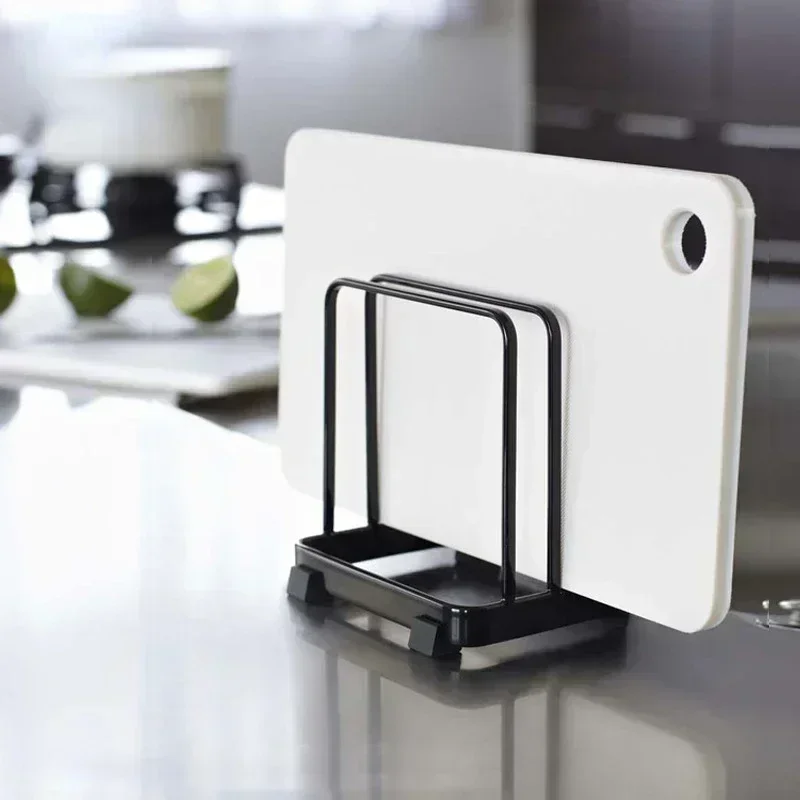 Layered Cutting Board Rack Kitchen Simple Vertical Finishing Storage Drain Tray Dish Drying Shelf Sink Organizer