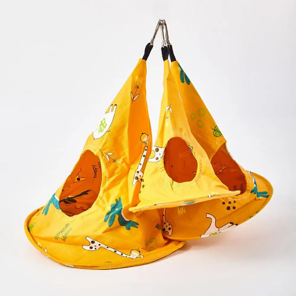 

Bird Nest Cage Tent Half-Enclosed Anti-scratch Bite-resistant Large Space Cartoon Printed Hanging Birdhouse Bird Supplies