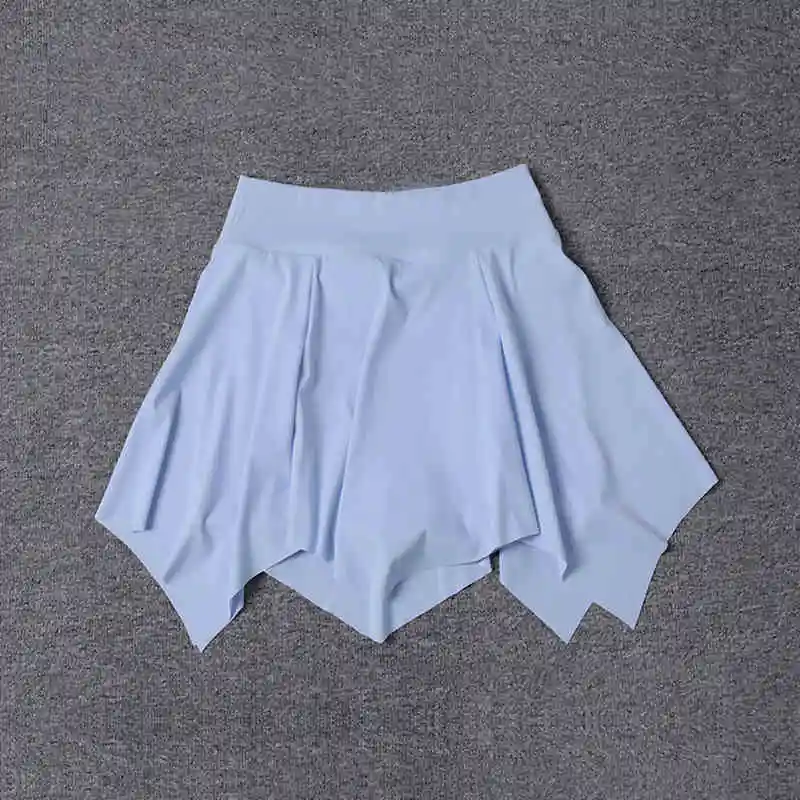 Women Hip Covering Tennis Skirt One Piece Ballet Skirt Pleated Workout Yoga