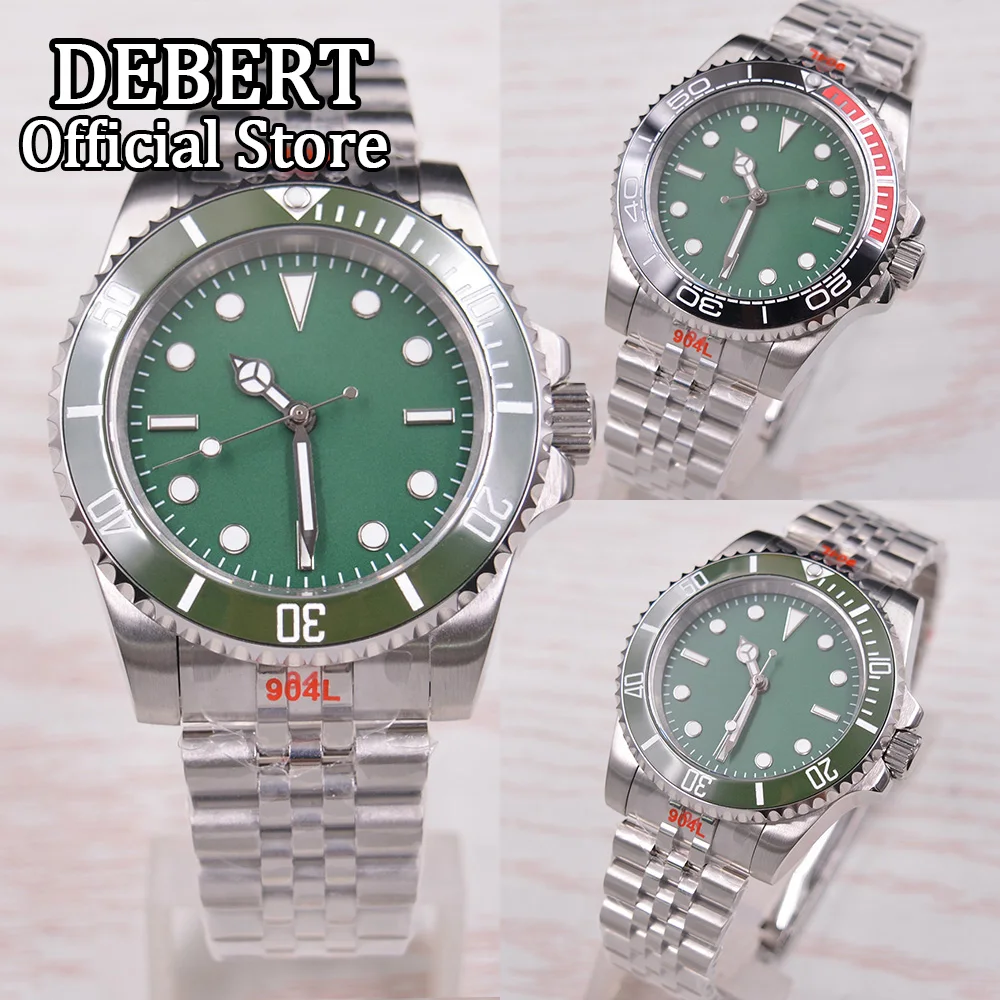 

DEBERT Mechanical Men Watch NH35 MIYOTA Movement Automatic Watch Luxury Stainless steel Sapphire Glass no logo Relogio Masculino