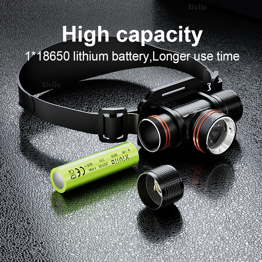 300000LM 전문가용 LED 스쿠버 다이빙 헤드램프 IPX8 등급 방수 헤드라이트 수중 500M 18650 배터리 다이브 헤드 토치