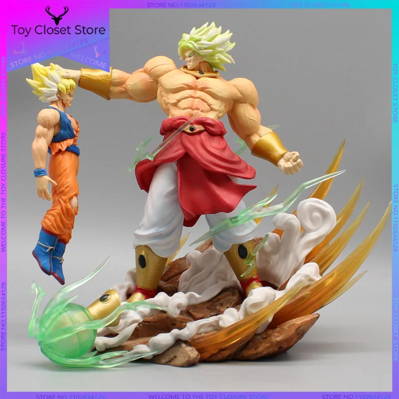 

New 18cm Anime Dragon Ball Gk Sun Broli Vs Goku Statue Ornaments Pvc Model Action Figures Gifts Animation Around Christmas Gifts