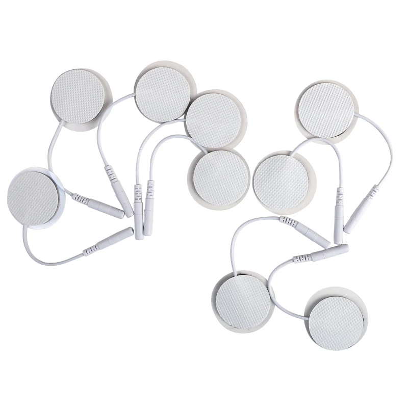 50/100pcs Self Adhesive Gel Electrode Pads for EMS Nerve Muscle Stimulator Slimming Tens Slim Body Massager Patch 2mm Plug