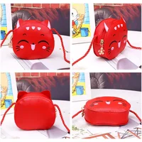 Cute Cartoon Cat Kdis Backpack Messenger Bag Coin Purses Handbags for Boy Girls Mini Shoulder Bag 4