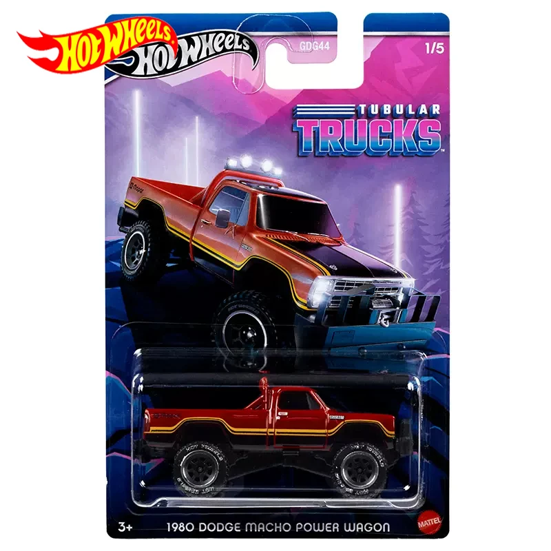 

Original Hot Wheels Car Tubular Trucks 1980 Dodge Macho Power Wagon Toys for Boys 1/64 Diecast Metal Vehicle Model Birthday Gift
